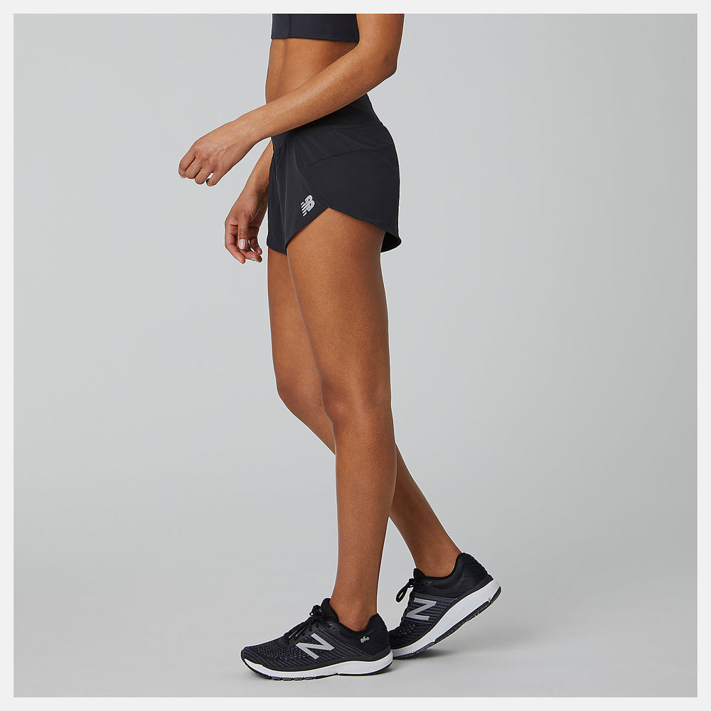 Black Impact Run Short 3 Inch / New Balance Women