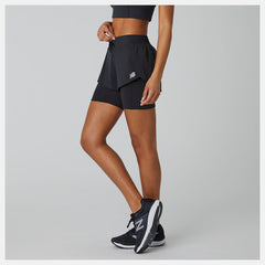 Black Impact Run 2 In 1 Short / New Balance Women