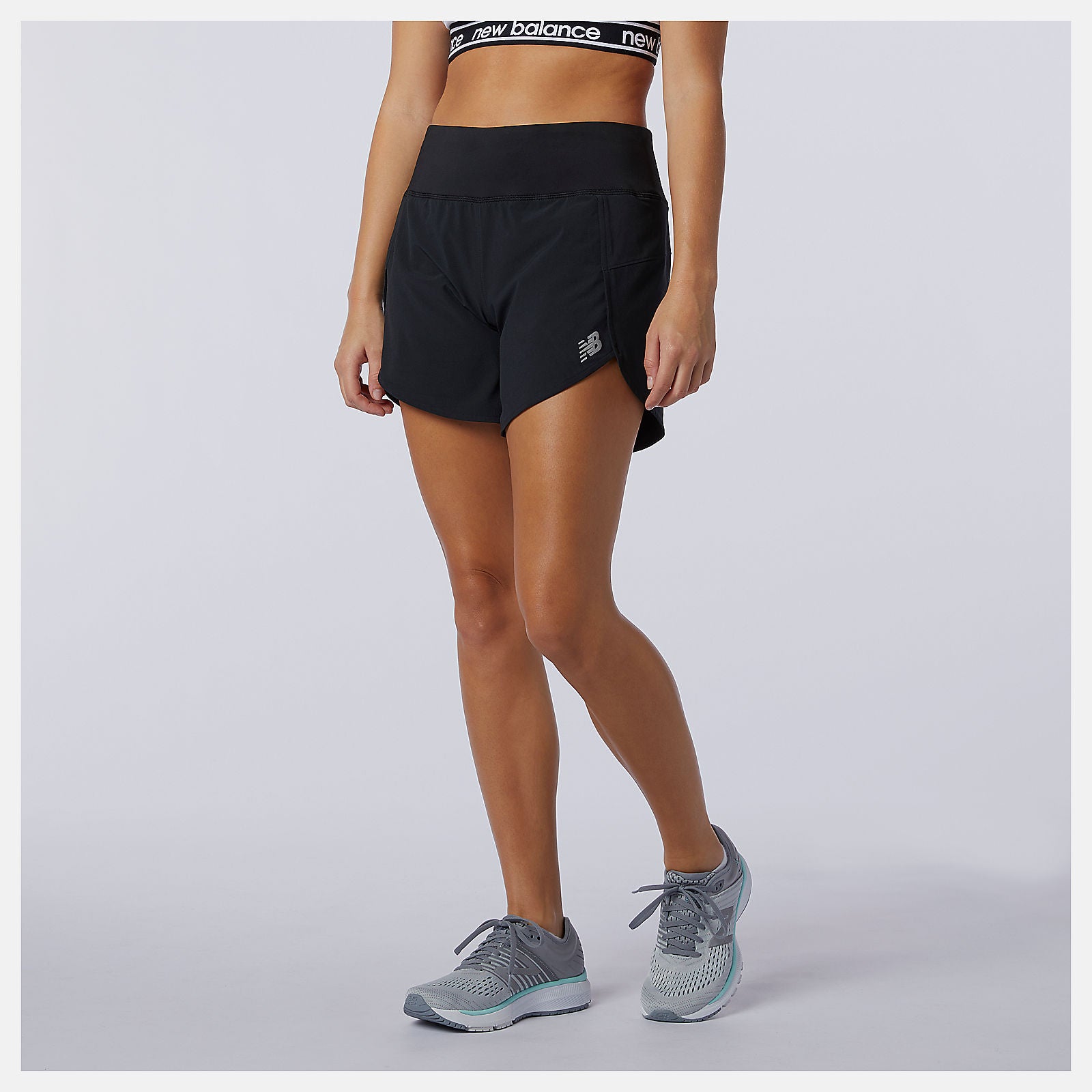 Black Impact Run Short 5 Inch / New Balance Women