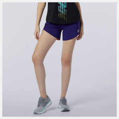 Virtual Violet Impact Run Short 5 Inch / New Balance Women