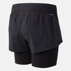 Black NYC Marathon Impact Run 2 In 1 Short / New Balance Women