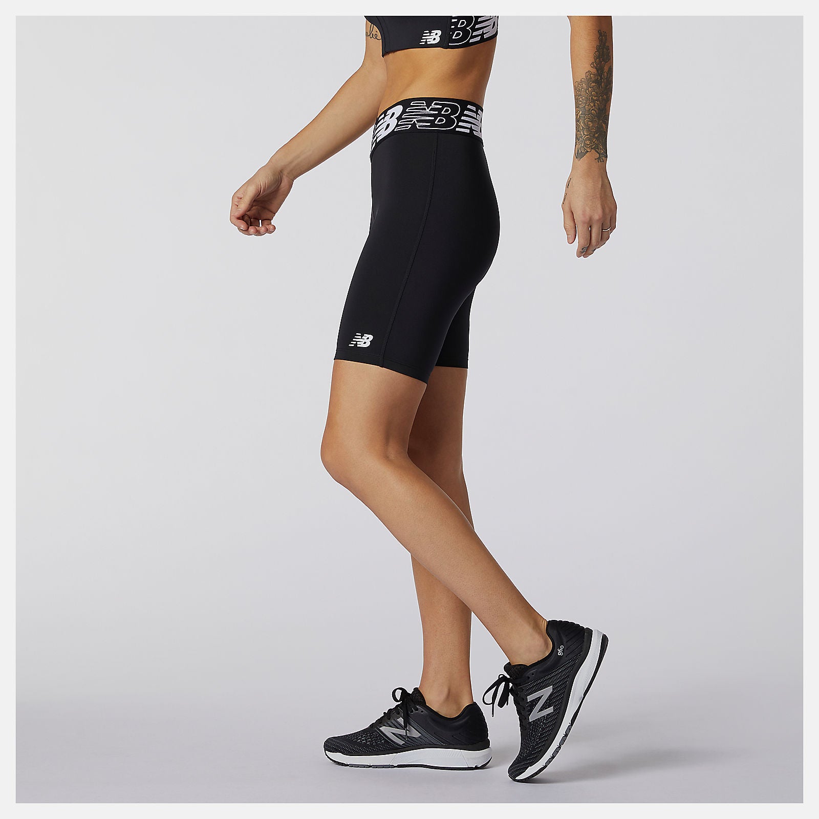 Black Relentless 8 inch Fitted Short / New Balance Women