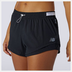 Black/White Q Speed Fuel Short / New Balance Women