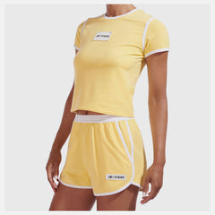 Yellow NB x Staud Terry Run Short / New Balance Women
