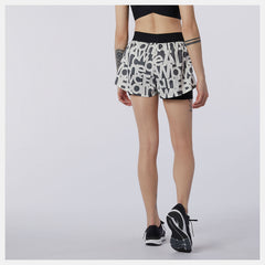 Black/White Relentless 2 In 1 Short Printed / New Balance Women