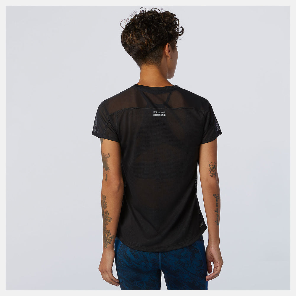 Black NYC Marathon Impact Run Short Sleeve / New Balance Women