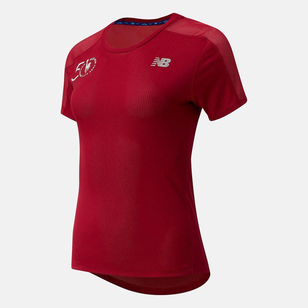 Neo Crimson NYC Marathon Impact Run Short Sleeve / New Balance Women