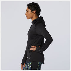 Black NB Heat Grid Hoodie / New Balance Women
