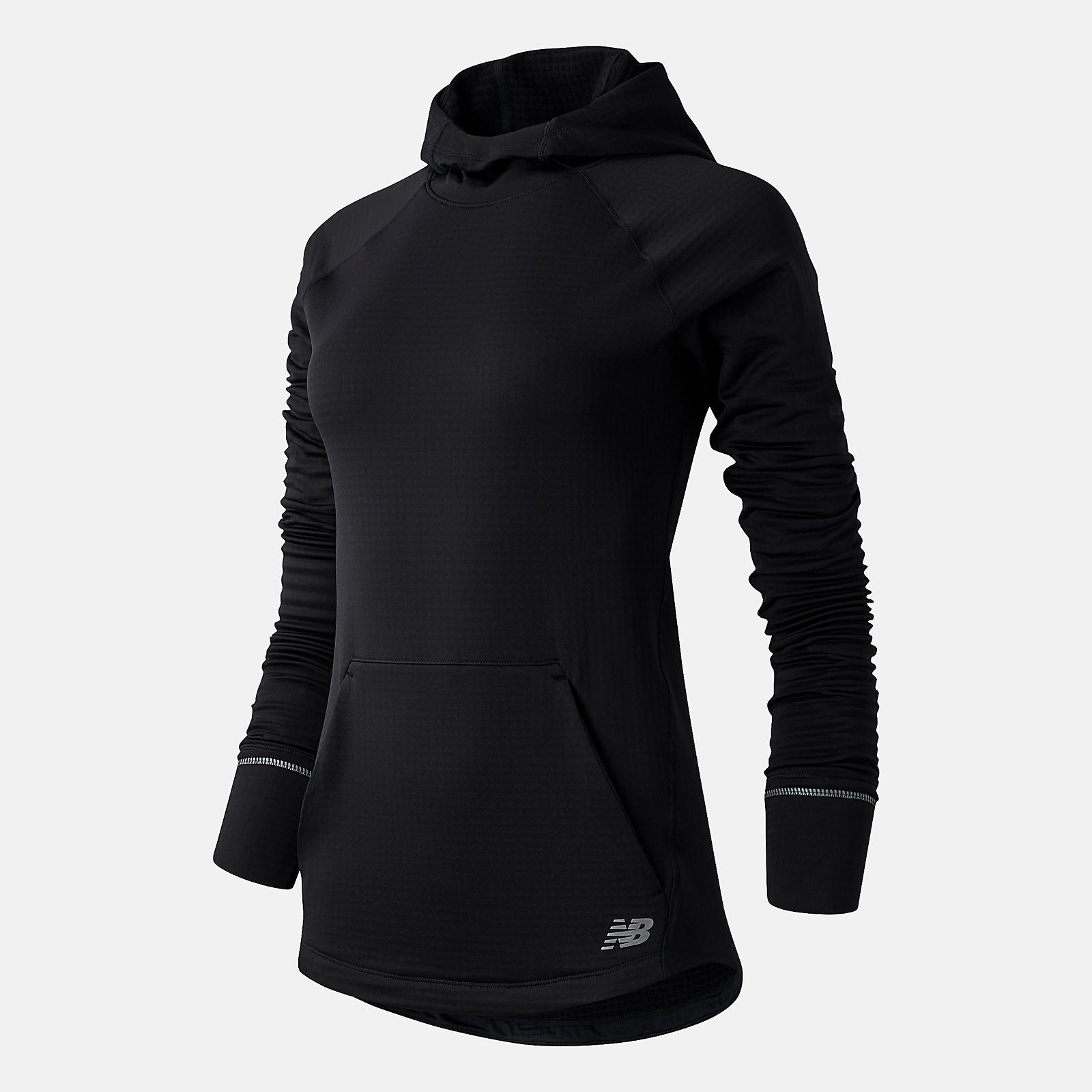 Black NB Heat Grid Hoodie / New Balance Women