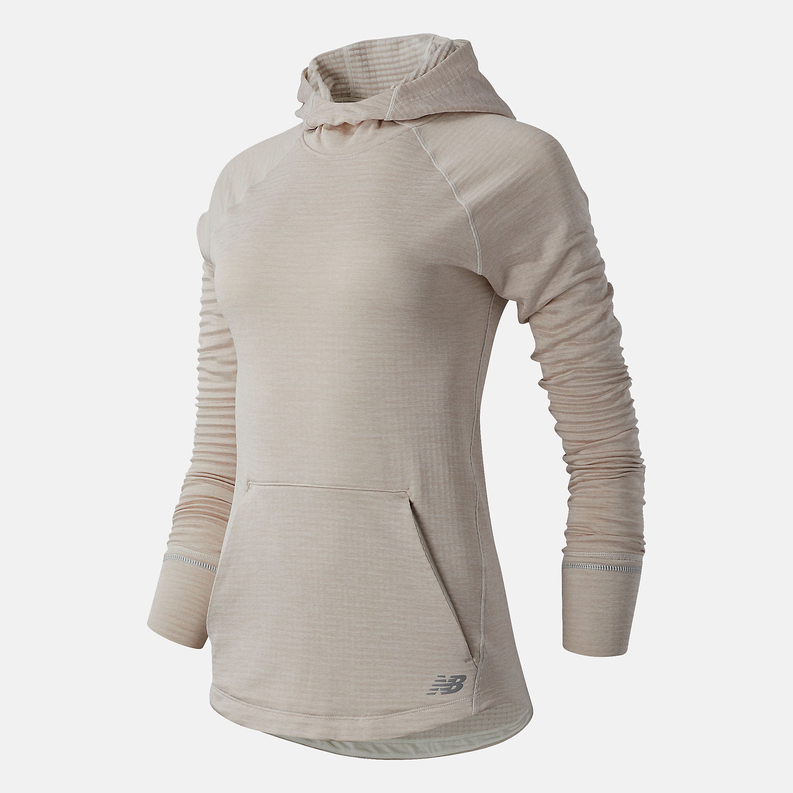 Sea Salt Heather NB Heat Grid Hoodie / New Balance Women