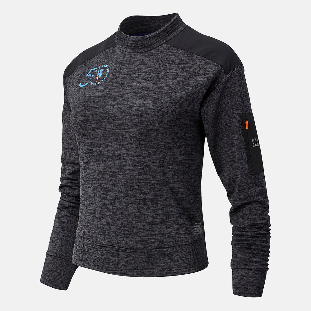 Heather Charcoal NYC Marathon NB Heat Grid Long Sleeve / New Balance Women