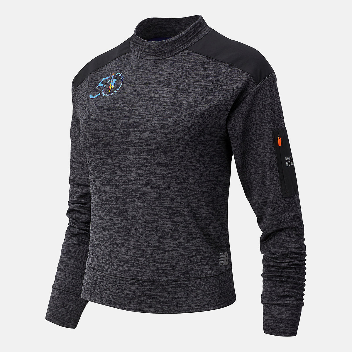 Heather Charcoal NYC Marathon NB Heat Grid Long Sleeve / New Balance Women
