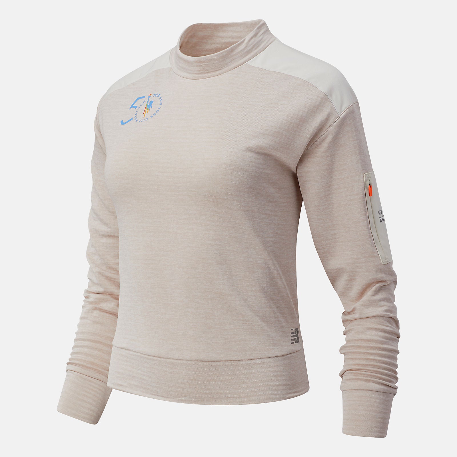 Sea Salt Heather NYC Marathon NB Heat Grid Long Sleeve / New Balance Women