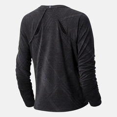 Black Heather NYC Marathon Q Speed Fuel Jacquard Long Sleeve / New Balance Women