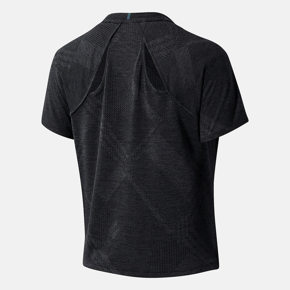 Black Heather NYC Marathon Q Speed Fuel Jacquard Short Sleeve / New Balance Women