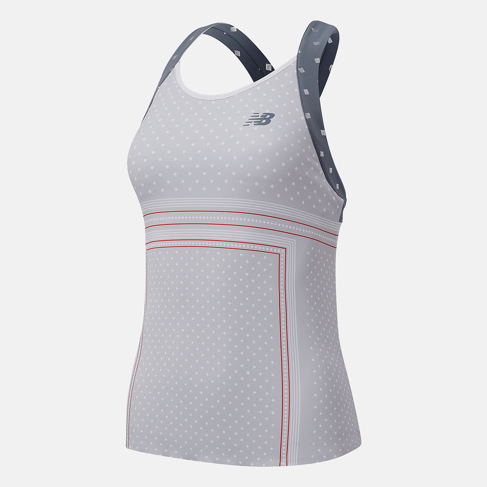 Light Aluminum Printed Tournament Tank / New Balance Women