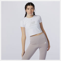 White/Grey NB Athletics Podium Tee / New Balance Women