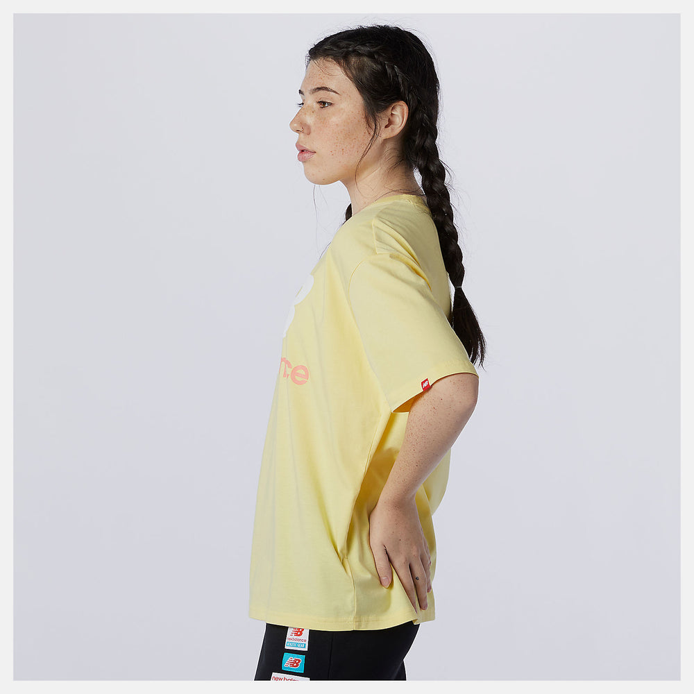 Lemon Haze NB Essentials Stacked Logo Tee / New Balance Women