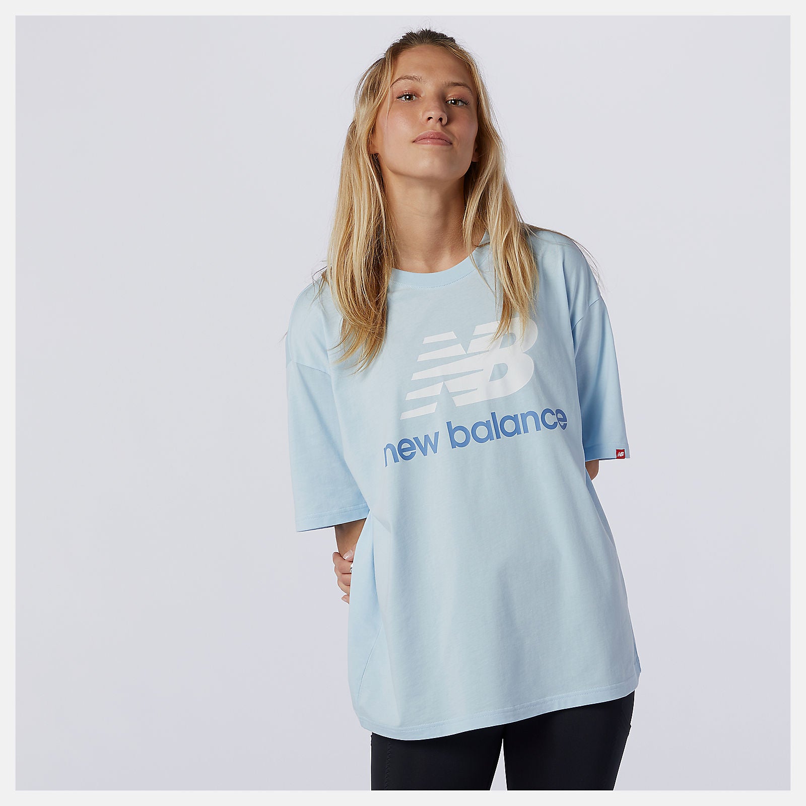 Uv Glo NB Essentials Stacked Logo Tee / New Balance Women