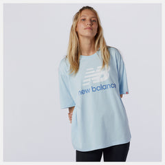 Uv Glo NB Essentials Stacked Logo Tee / New Balance Women