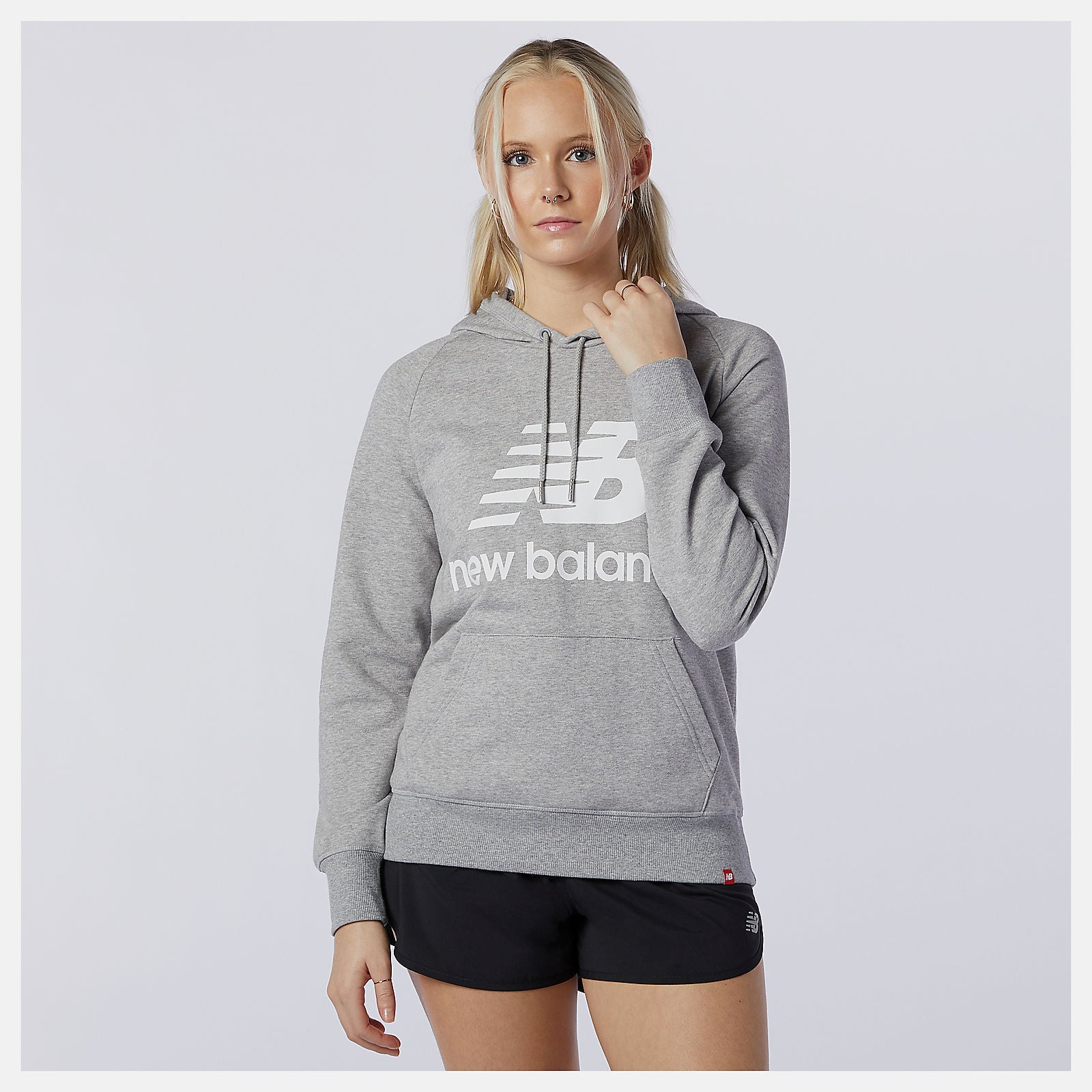 Athletic Grey NB Essentials Pullover Hoodie / New Balance Women