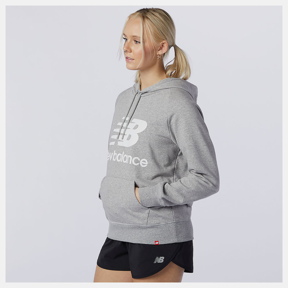 Athletic Grey NB Essentials Pullover Hoodie / New Balance Women