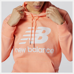 Pink NB Essentials Pullover Hoodie / New Balance Women