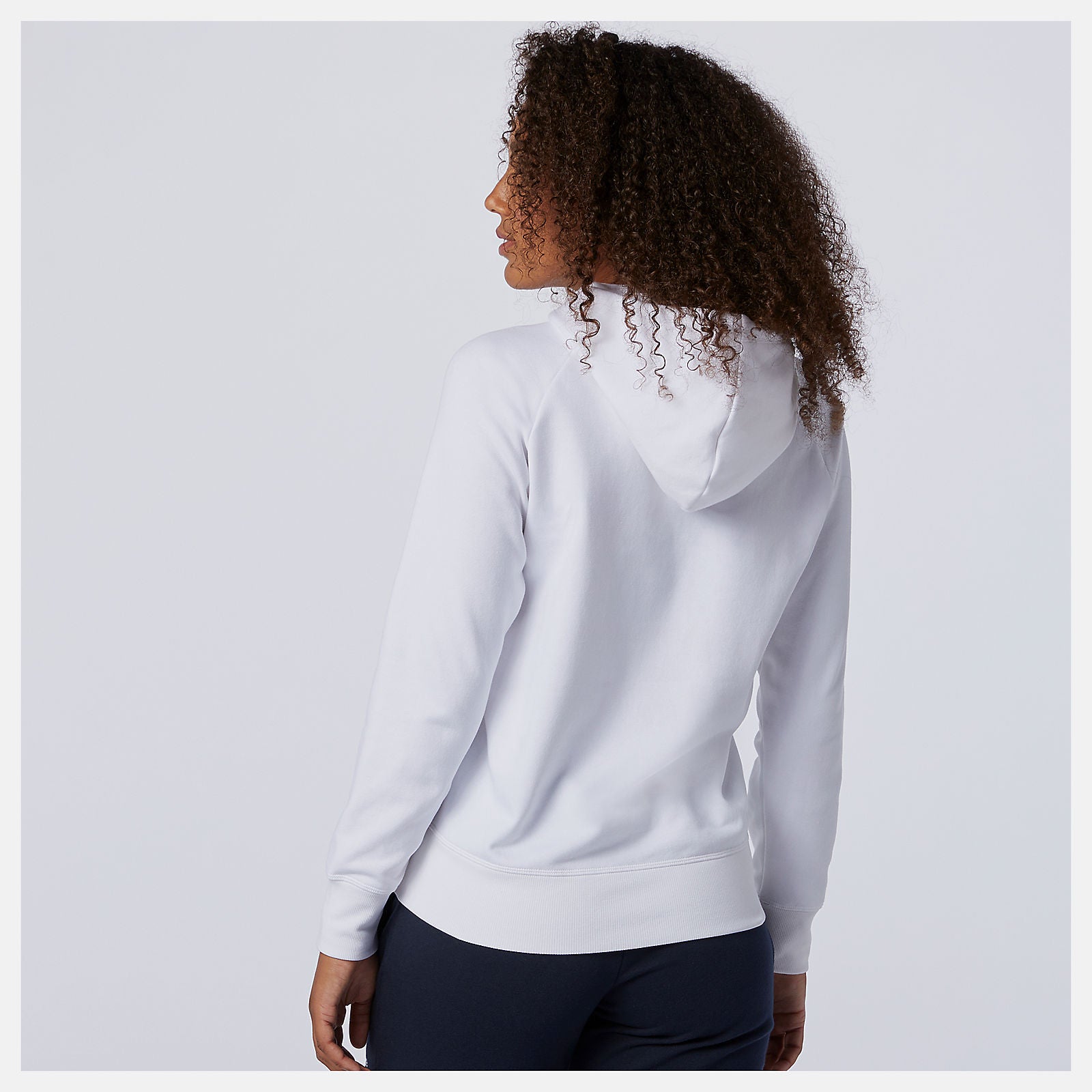 White/Black NB Essentials Pullover Hoodie / New Balance Women