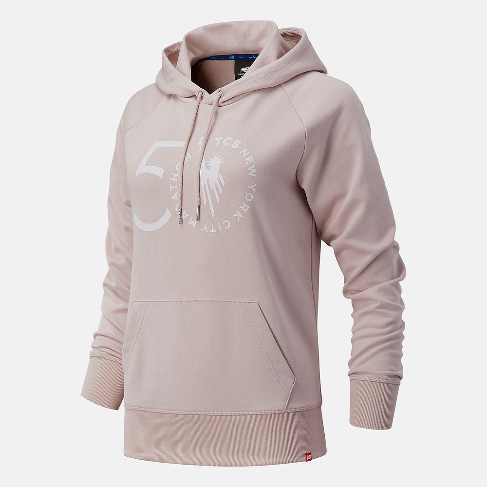 Saturn Pink NYC Marathon Essentials Pullover Hoodie / New Balance Women