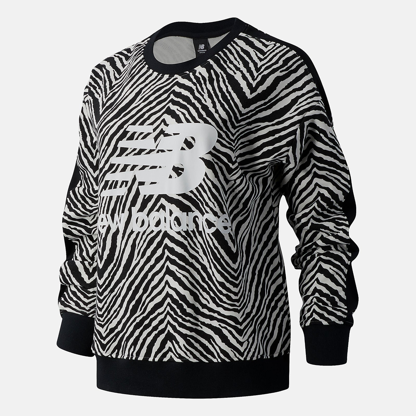 White Multi NB Athletics AOP Animal Print Crew / New Balance Women