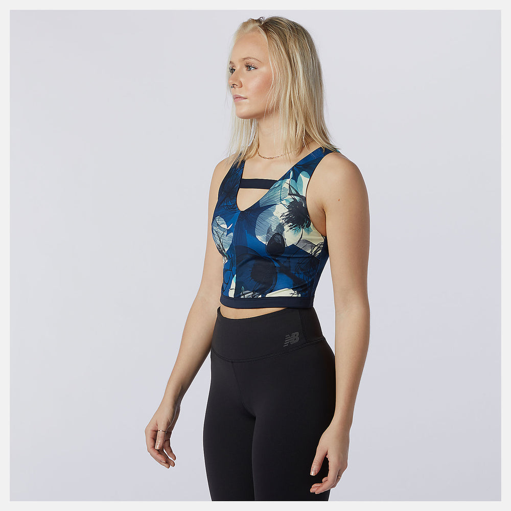 Blue Transform NBSleek Printed Crop Top / New Balance Women