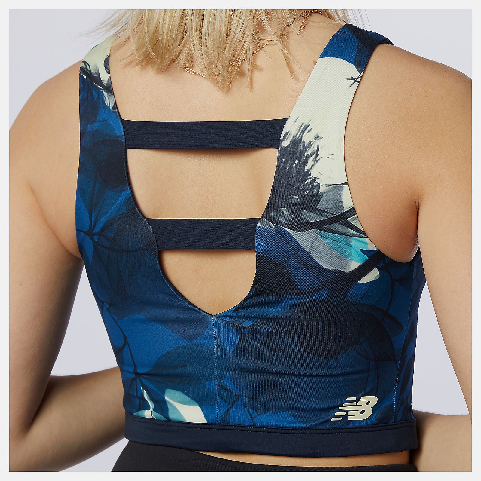 Blue Transform NBSleek Printed Crop Top / New Balance Women
