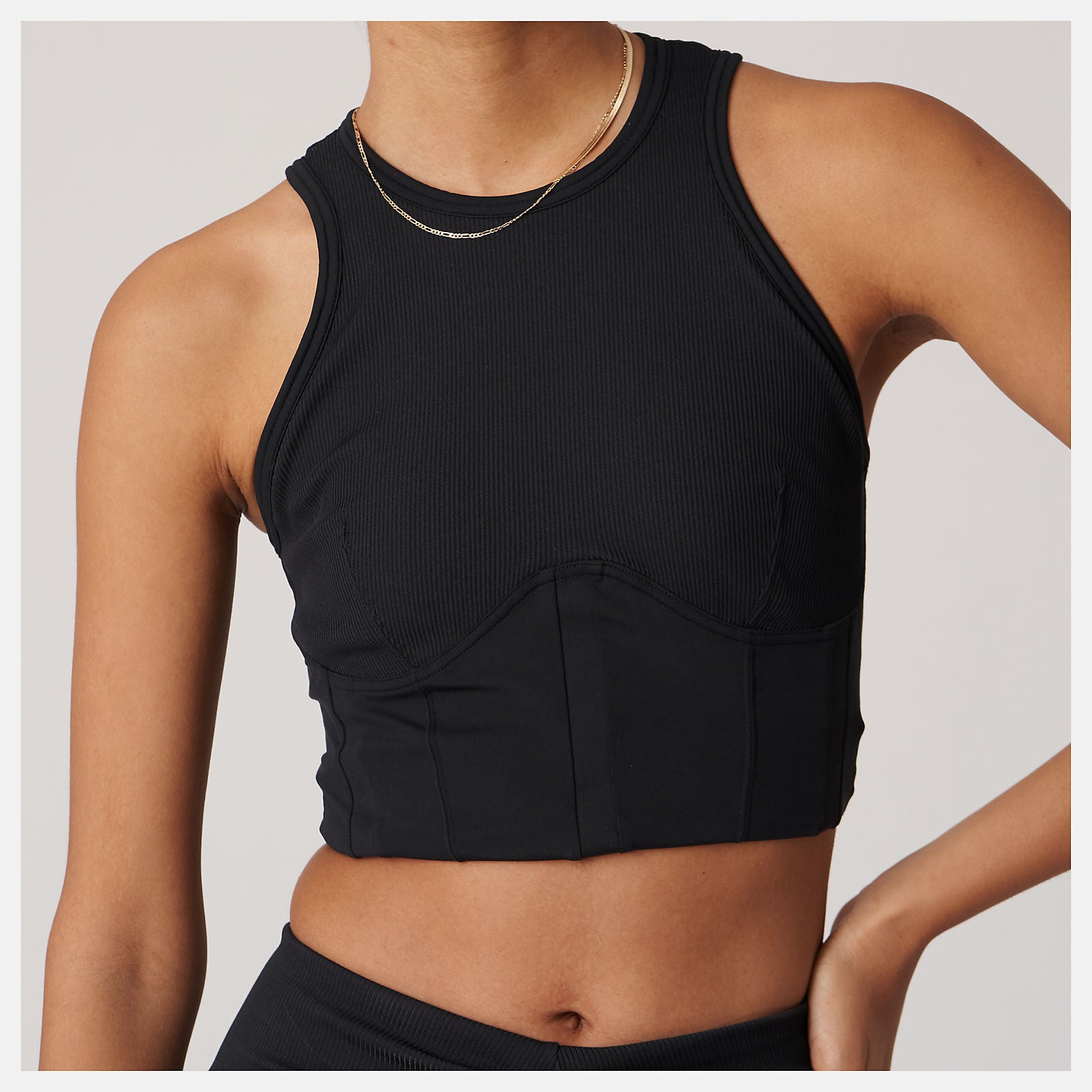 Black Bandier Corset Tank / New Balance Women