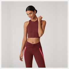 Deep Mauve Bandier Corset Tank / New Balance Women