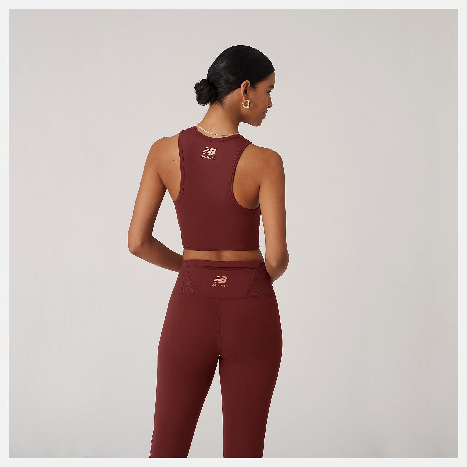 Deep Mauve Bandier Corset Tank / New Balance Women