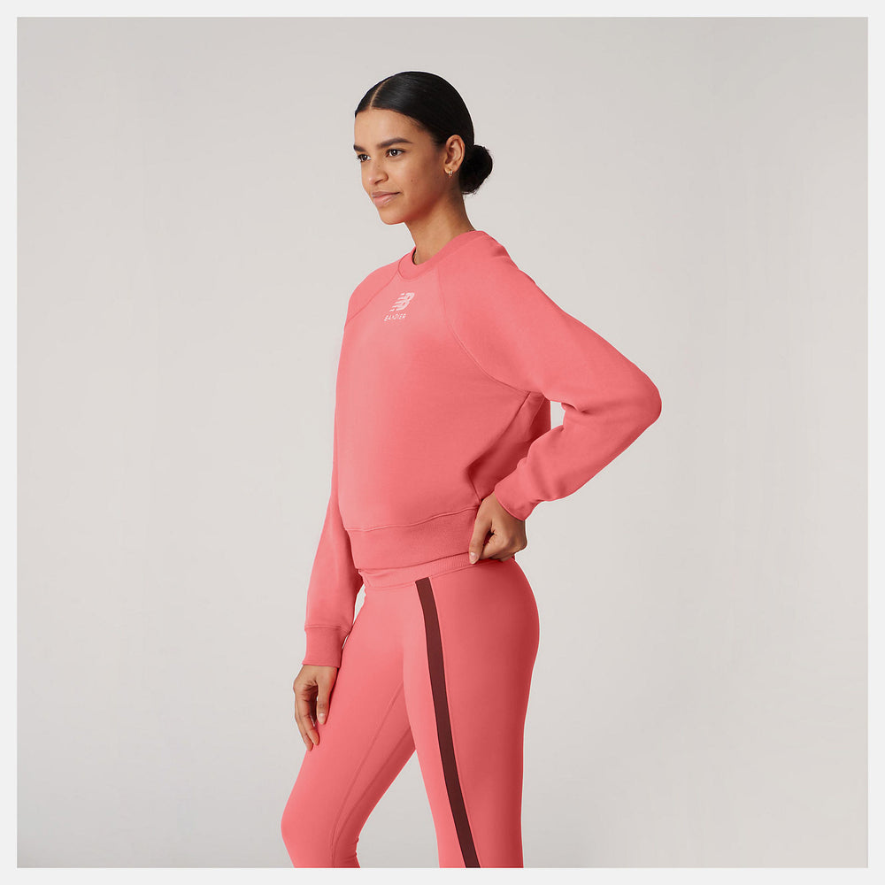 Watermelon Bandier Fleece Crew / New Balance Women