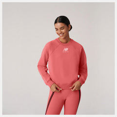 Watermelon Bandier Fleece Crew / New Balance Women