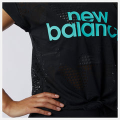 Black Achiever Collide Open Mesh Tee / New Balance Women