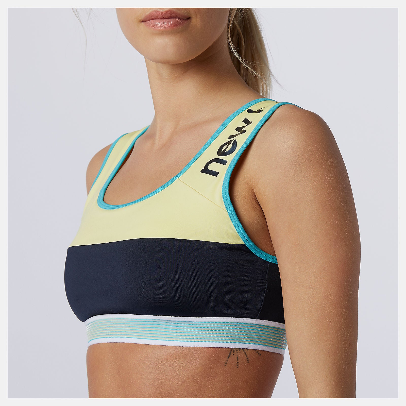 Lemon Achiever Remix Crop Top / New Balance Women