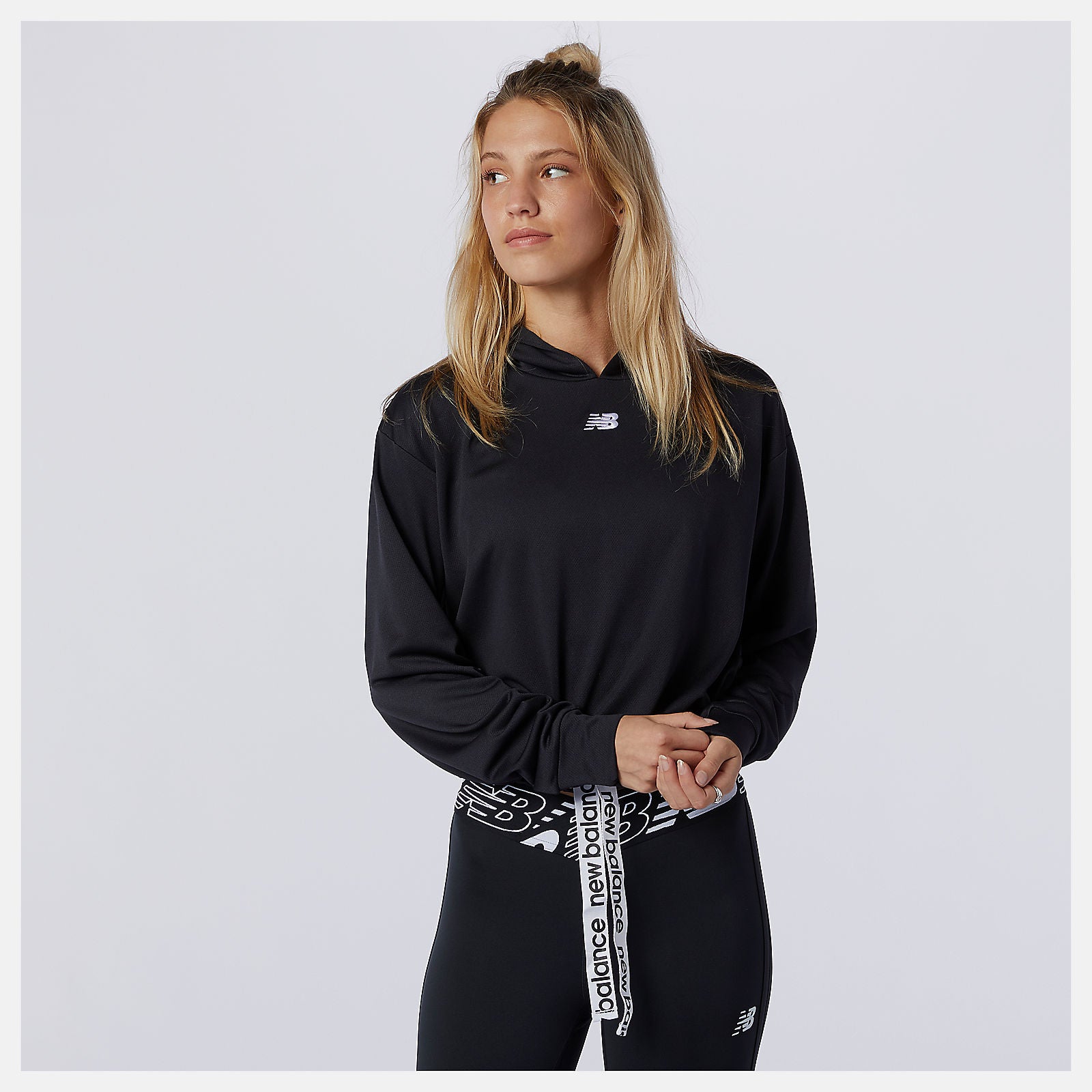 Black Relentless Cinched Hem Hoodie / New Balance Women