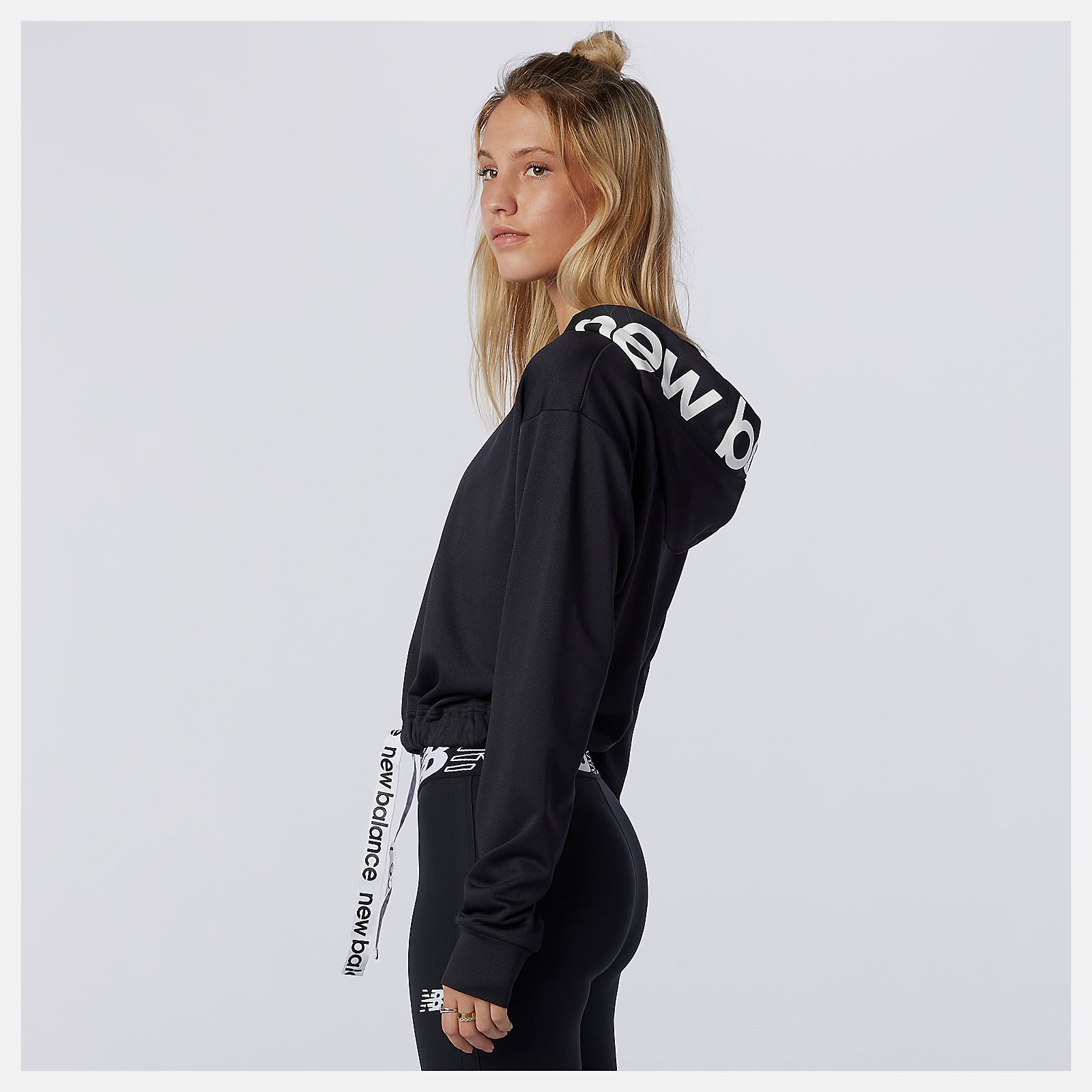Black Relentless Cinched Hem Hoodie / New Balance Women