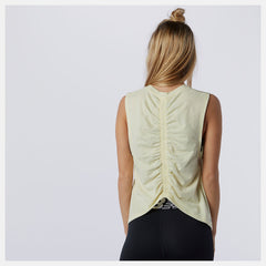Lemon Haze Heather Relentless Cinched Back Graphic Tank / New Balance Women