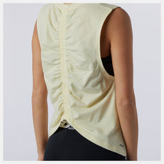 Lemon Haze Heather Relentless Cinched Back Graphic Tank / New Balance Women