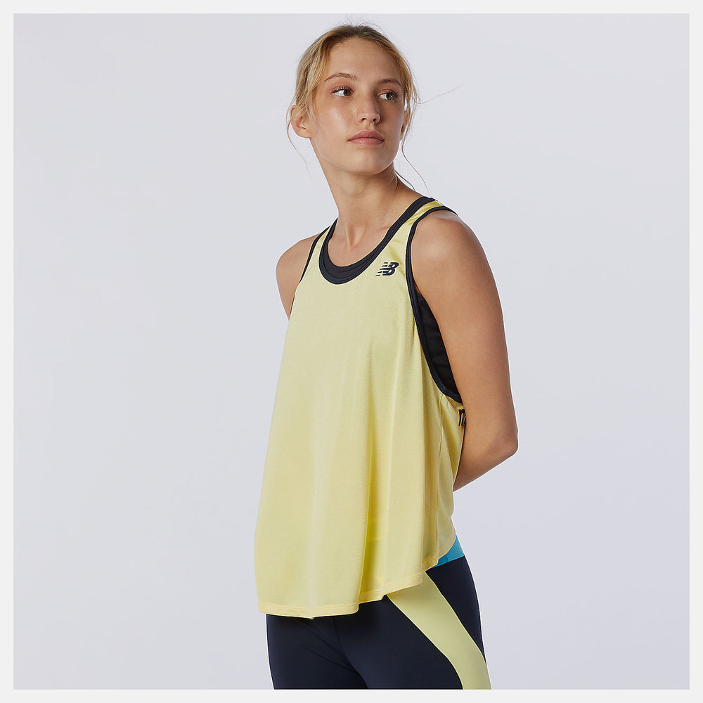 Lemon Haze Achiever Mesh Tank / New Balance Women