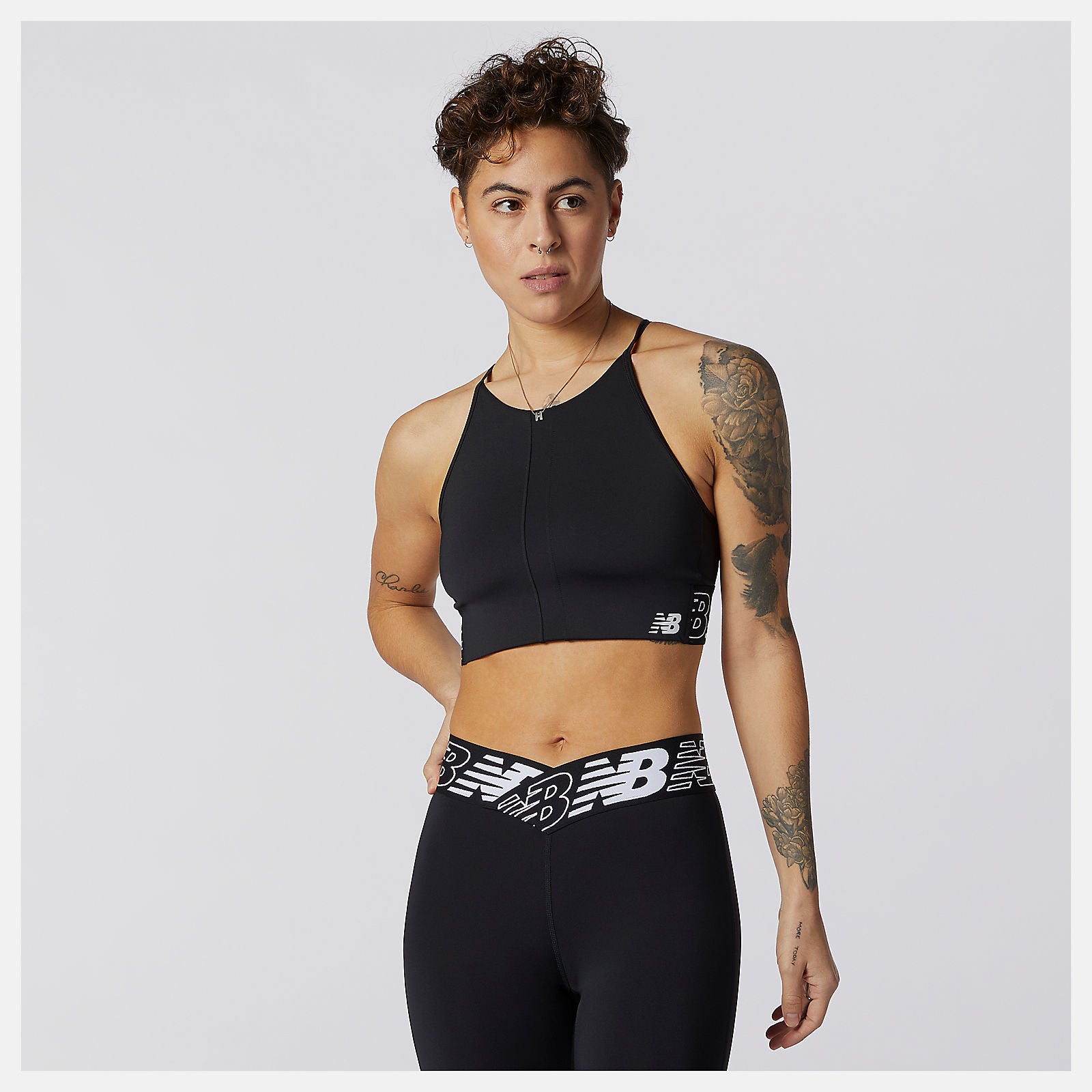 Black Relentless Crop Top / New Balance Women