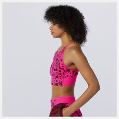 Pink Glo Relentless Printed Crop Top / New Balance Women