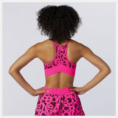 Pink Glo Relentless Printed Crop Top / New Balance Women