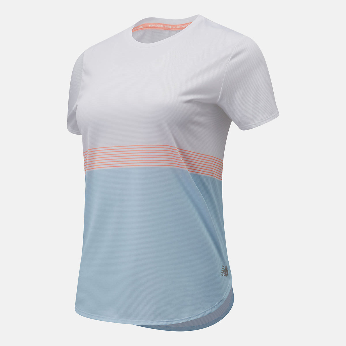 White Printed Accelerate Short Sleeve / New Balance Women