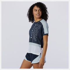 Eclipse Printed Fast Flight Short Sleeve Top / New Balance Women