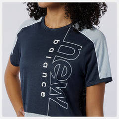 Eclipse Printed Fast Flight Short Sleeve Top / New Balance Women